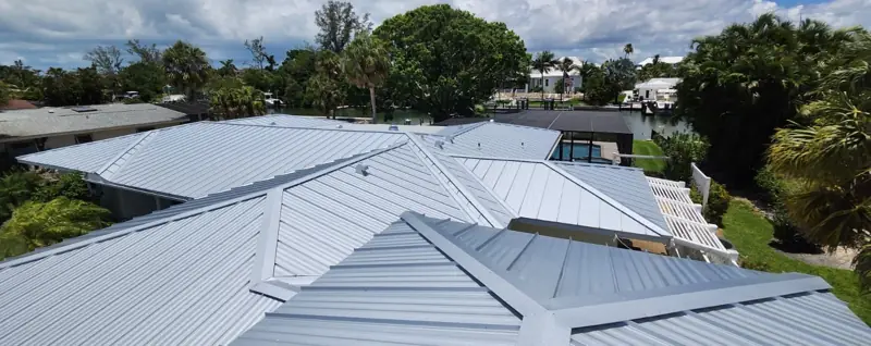 Metal roof completed by Epoch Roofing in Longboat Key, FL